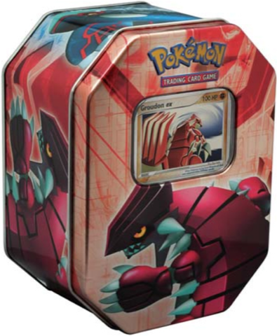 Groudon ex 8-Sided Tin — EX Collector's