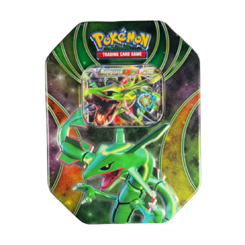 Rayquaza-EX 8-Sided Tin — Powers Beyond