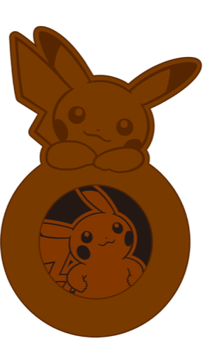 Pokémon TCG Coin Case Keychain Pikachu Brown Edition