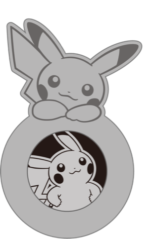 Pokémon TCG Coin Case Keychain Pikachu Silver Edition