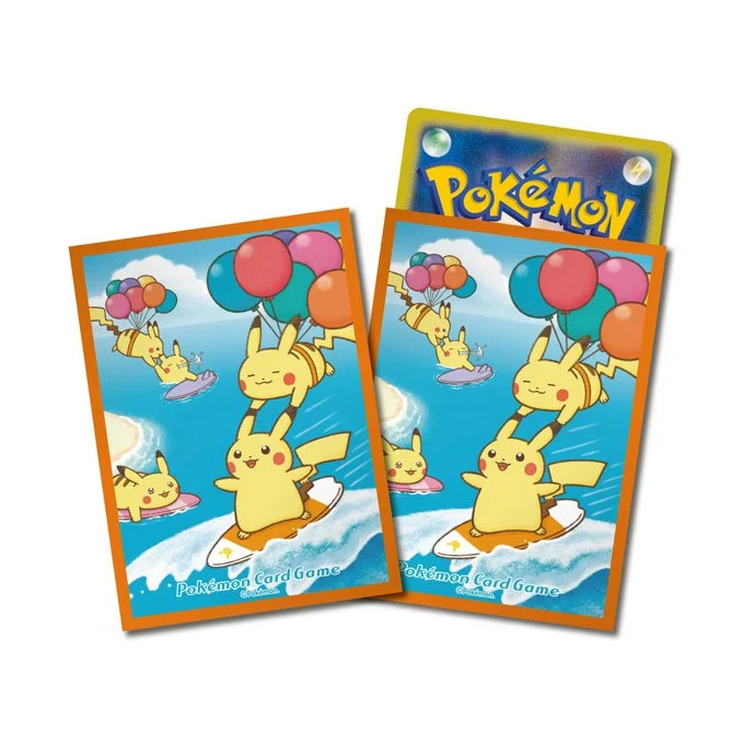 Deck Sleeves Flying Pikachu & Surfing Pikachu [Orange]