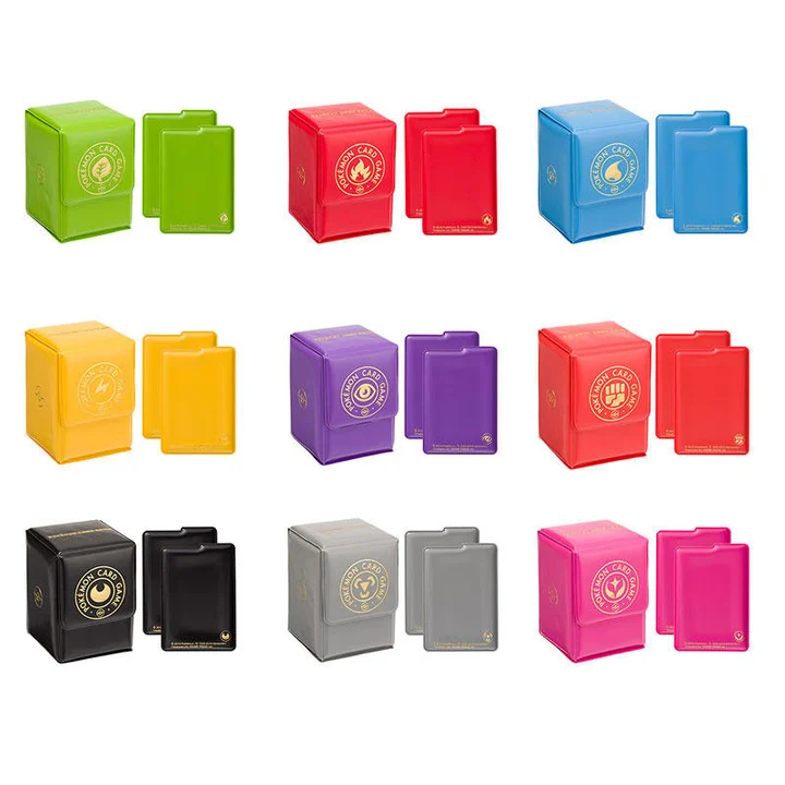 Type Deck Cases — Grass, Fire, Water, Lightning, Psychic, Fighting, Darkness, Metal & Fairy