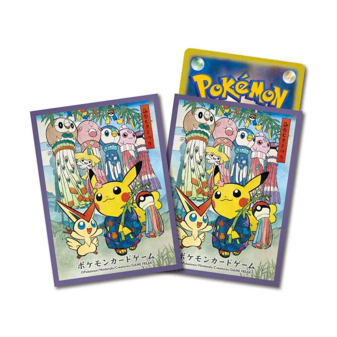 Deck Sleeves Tanabata Festival Playing Pikachu