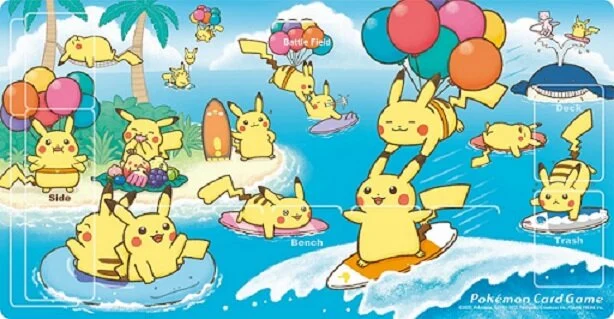 Rubber Playmat Flying Pikachu & Surfing Pikachu
