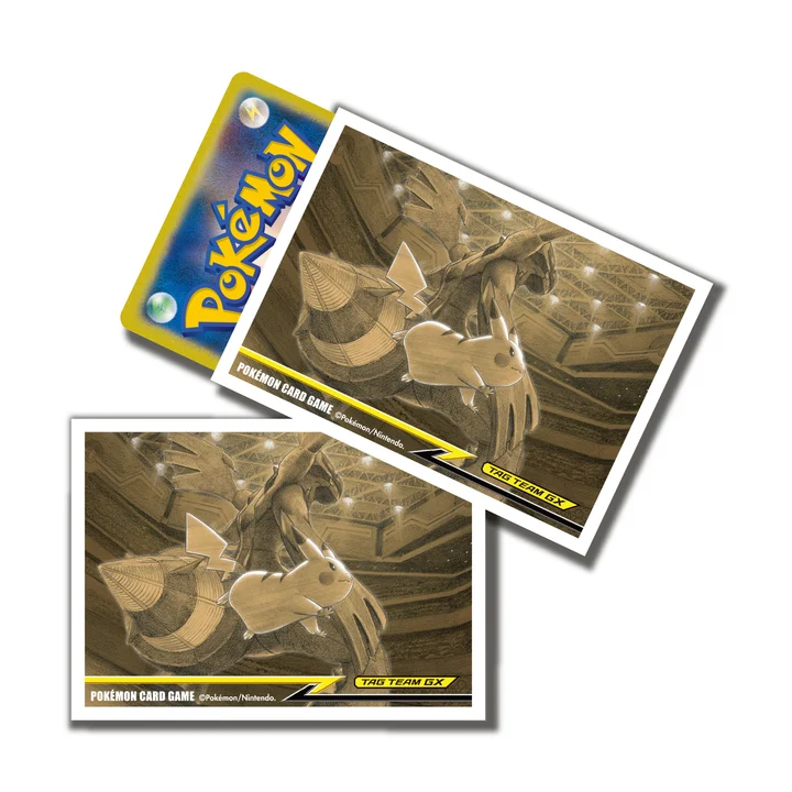 Deck Sleeves Pikachu & Zekrom TAG TEAM GX WCS Illustration Version