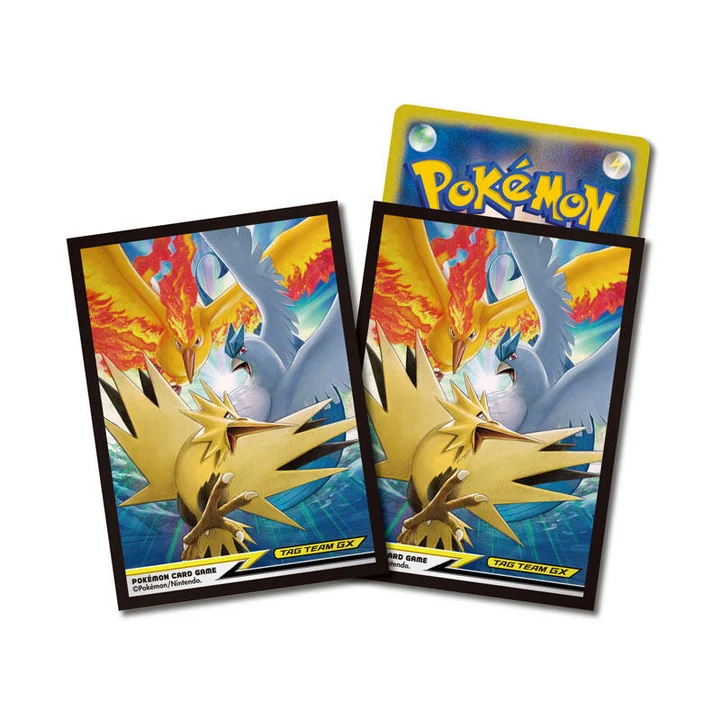 Deck Sleeves Moltres, Zapdos, and Articuno TAG TEAM GX