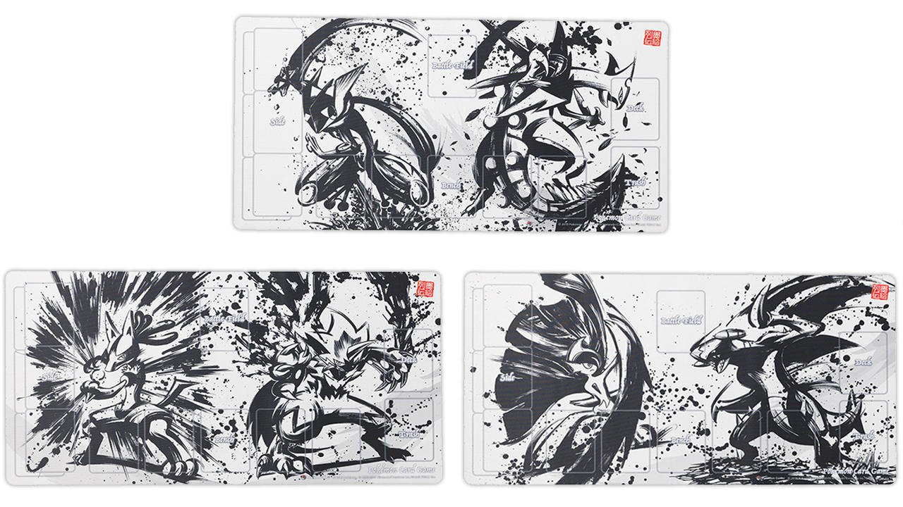 Sumi-e Retsuden ربڑ پلے میٹ — Garchomp & Mega Gallade