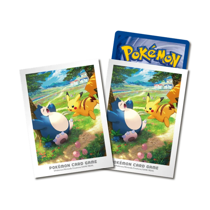 Card Sleeves Kanto Adventure Pikachu & Snorlax