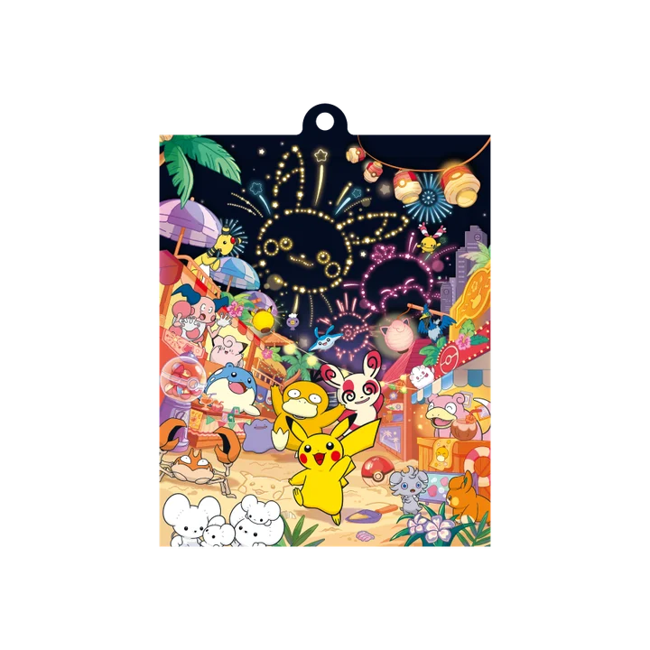 Glitter Acrylic Card Holder Pokémon-Chillin’-Summer-Days--- Fireworks