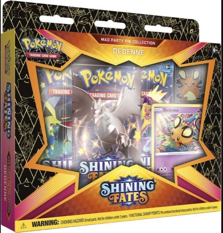 Shining Fates Mad Party Pin Collection—Dedenne