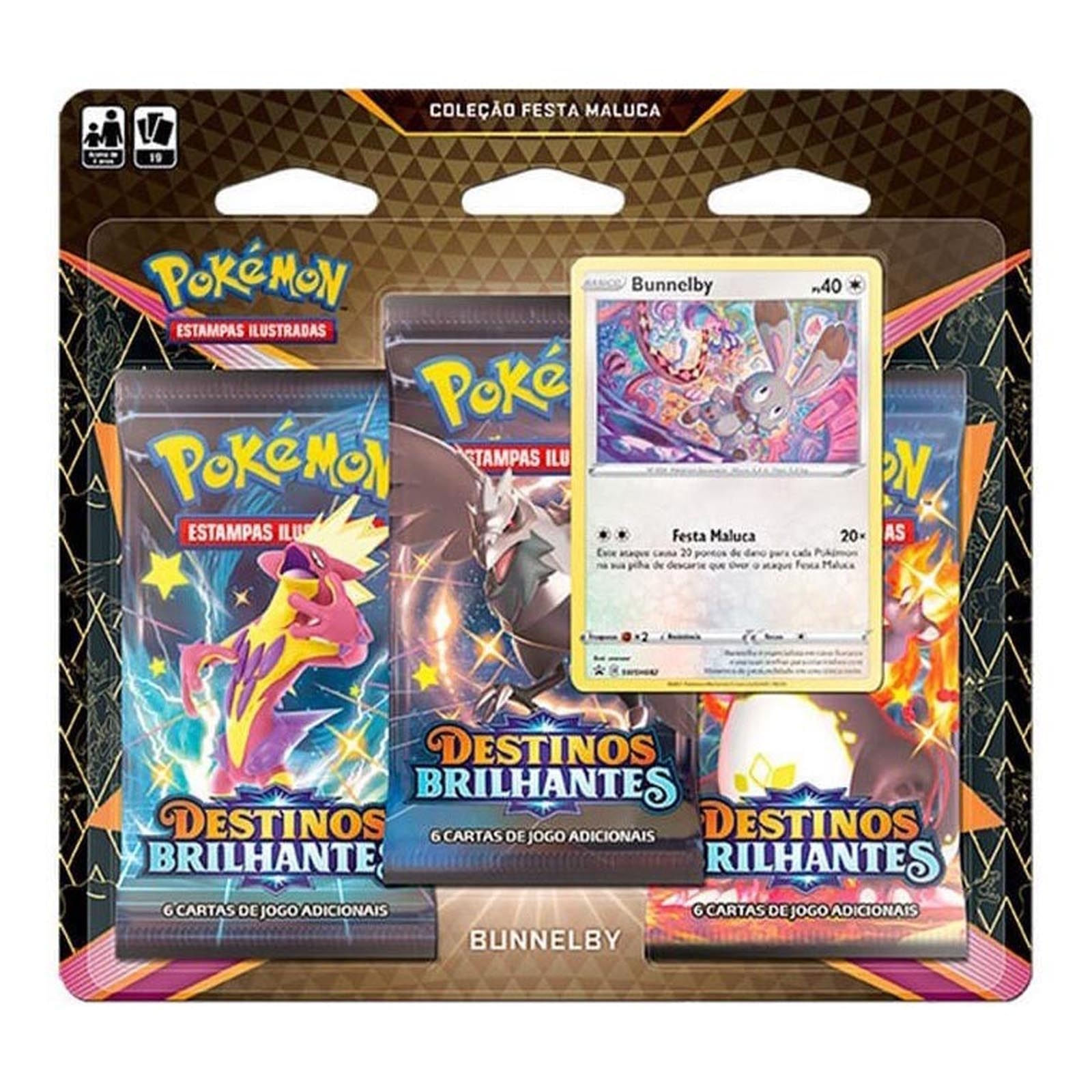 Shining Fates Mad Party Triple Kemas — Bunnelby — Brasil