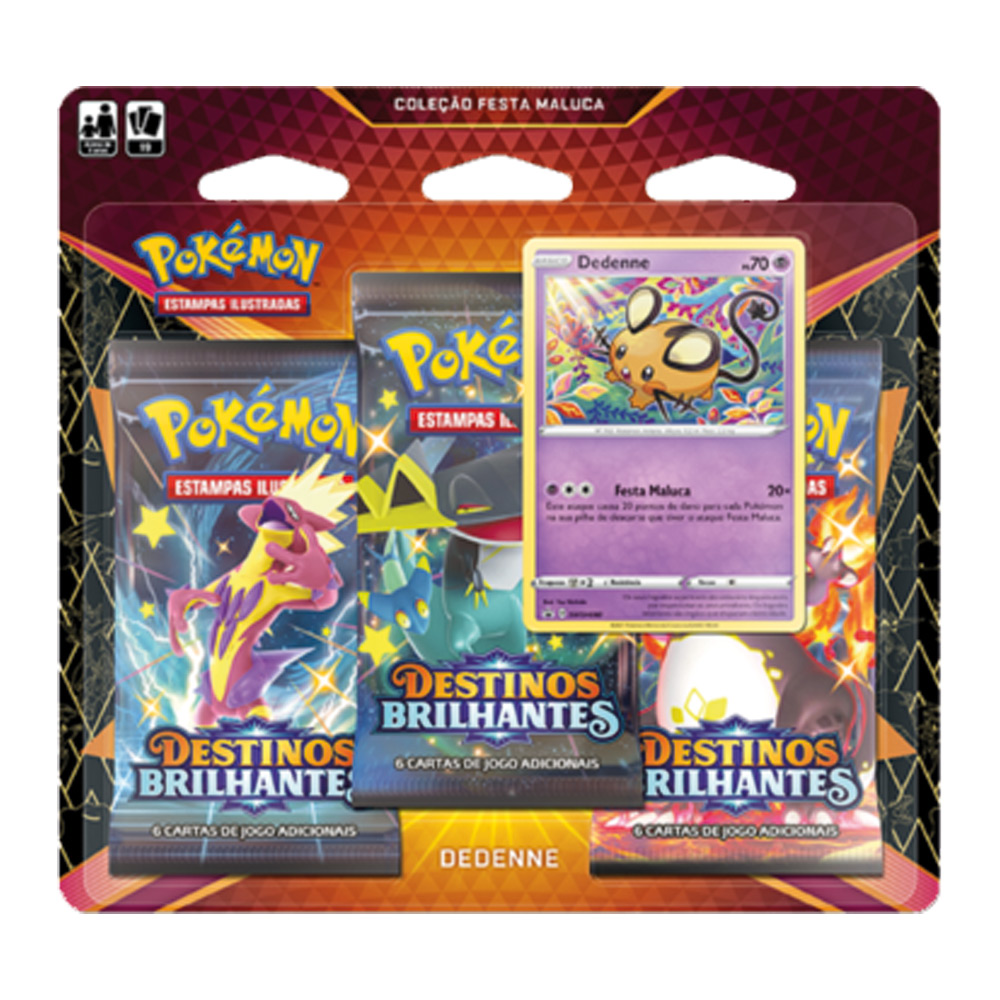 Shining Fates Mad Party Triple Kemas — Dedenne — Brasil