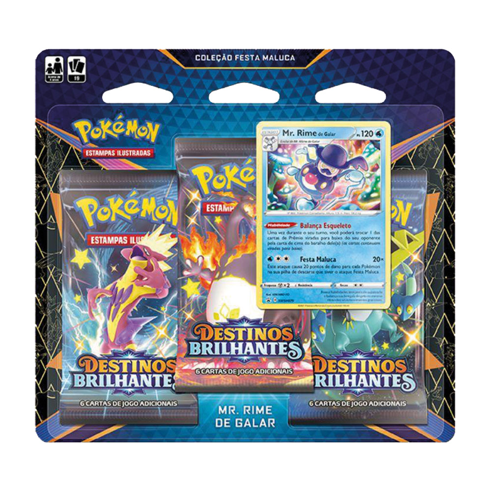 Shining Fates Mad Party Triple Kemas — Galarian Mr. Rime — Brasil