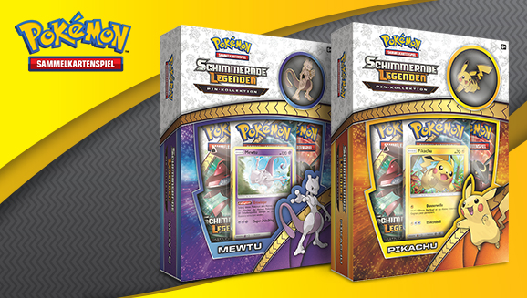 Shining Legends Pin Collections—Pikachu and Mewtwo