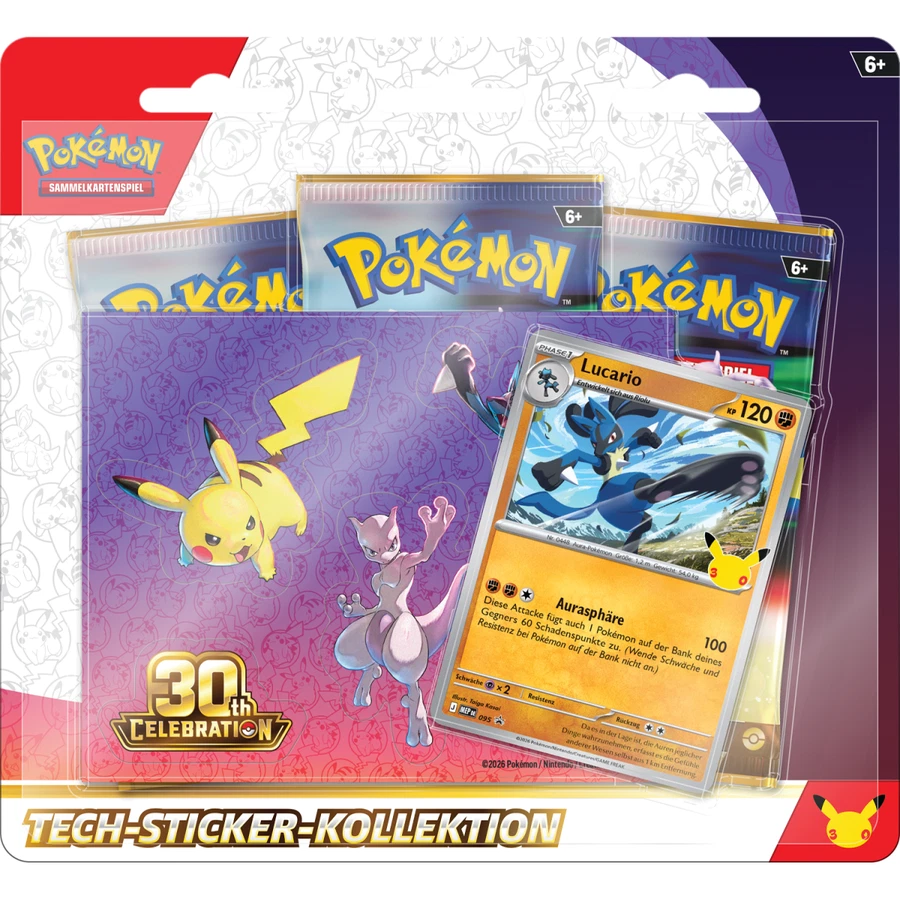 30th Celebration Tech Sticker Collection - Lucario