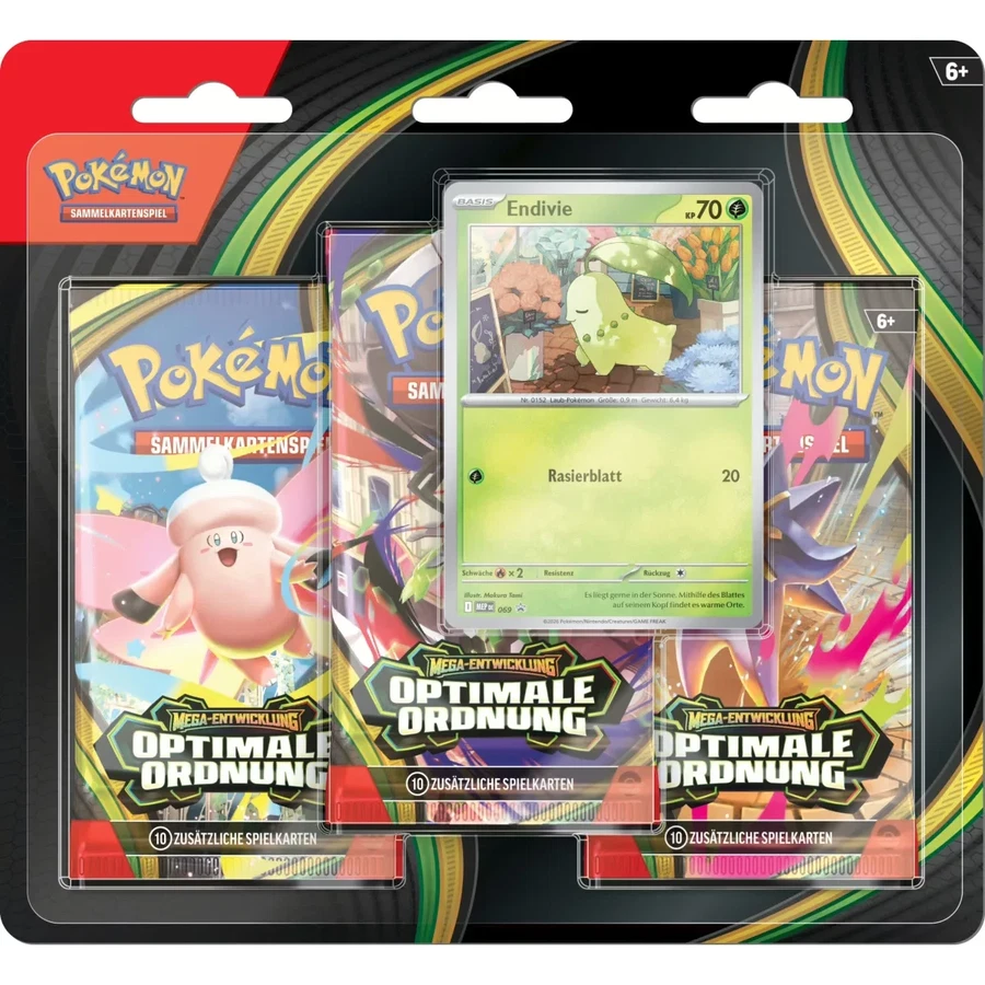 Mega Evolution Perfect Order 3-Pack Blister - Chikorita