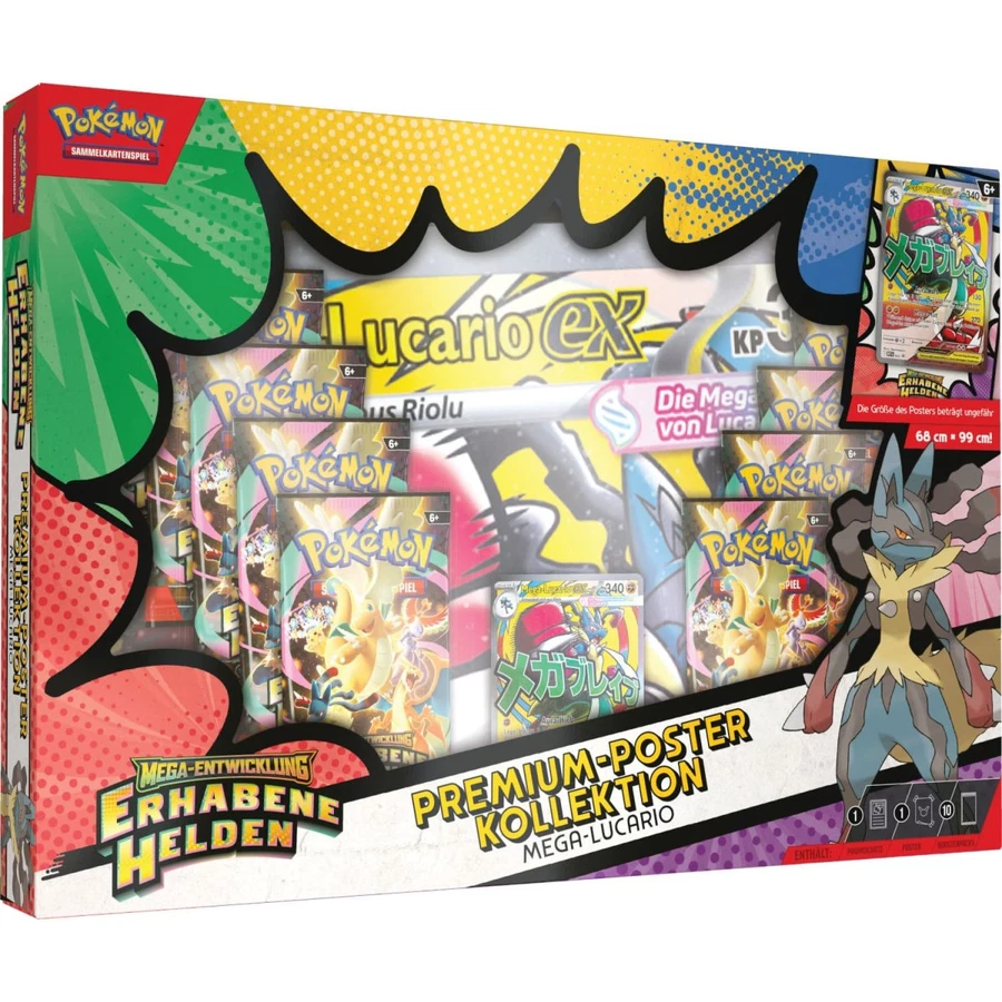 Mega Evolution Ascended Heroes Mega Lucario-EX Premium Poster Collection