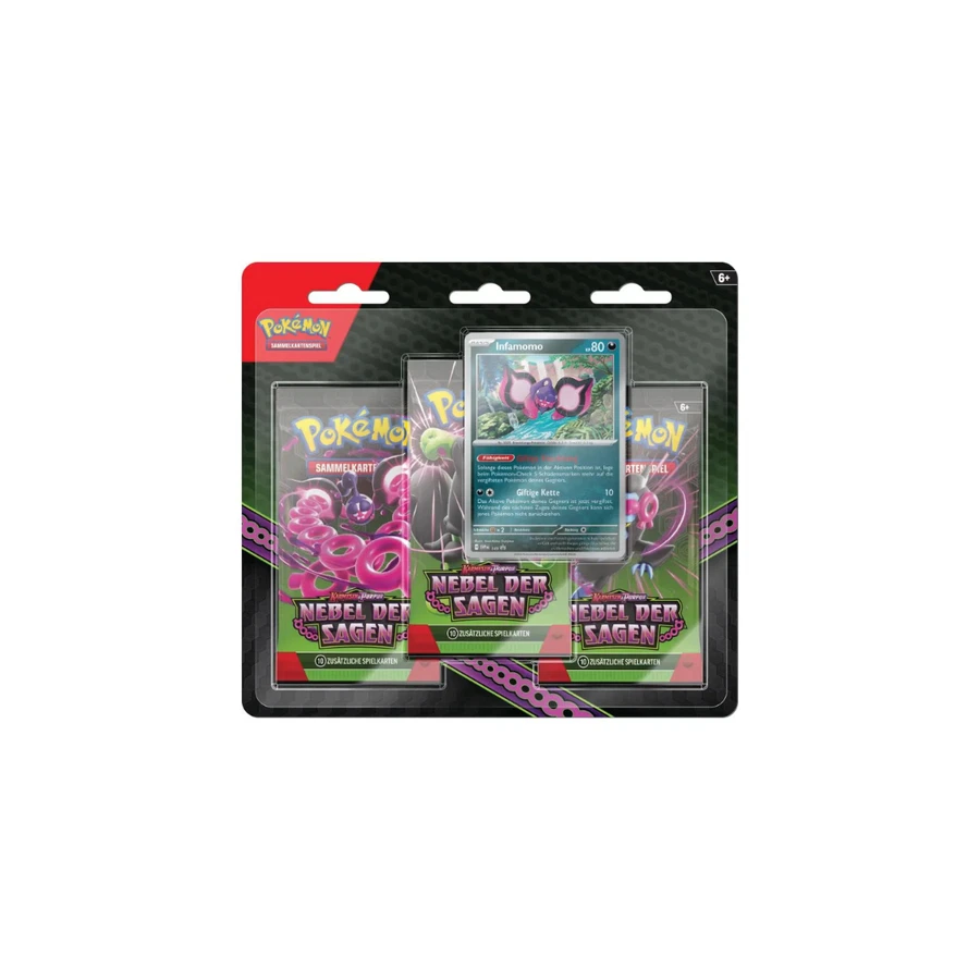 Scarlet & Violet Shrouded Fable 3-Pack Blister - Pecharunt