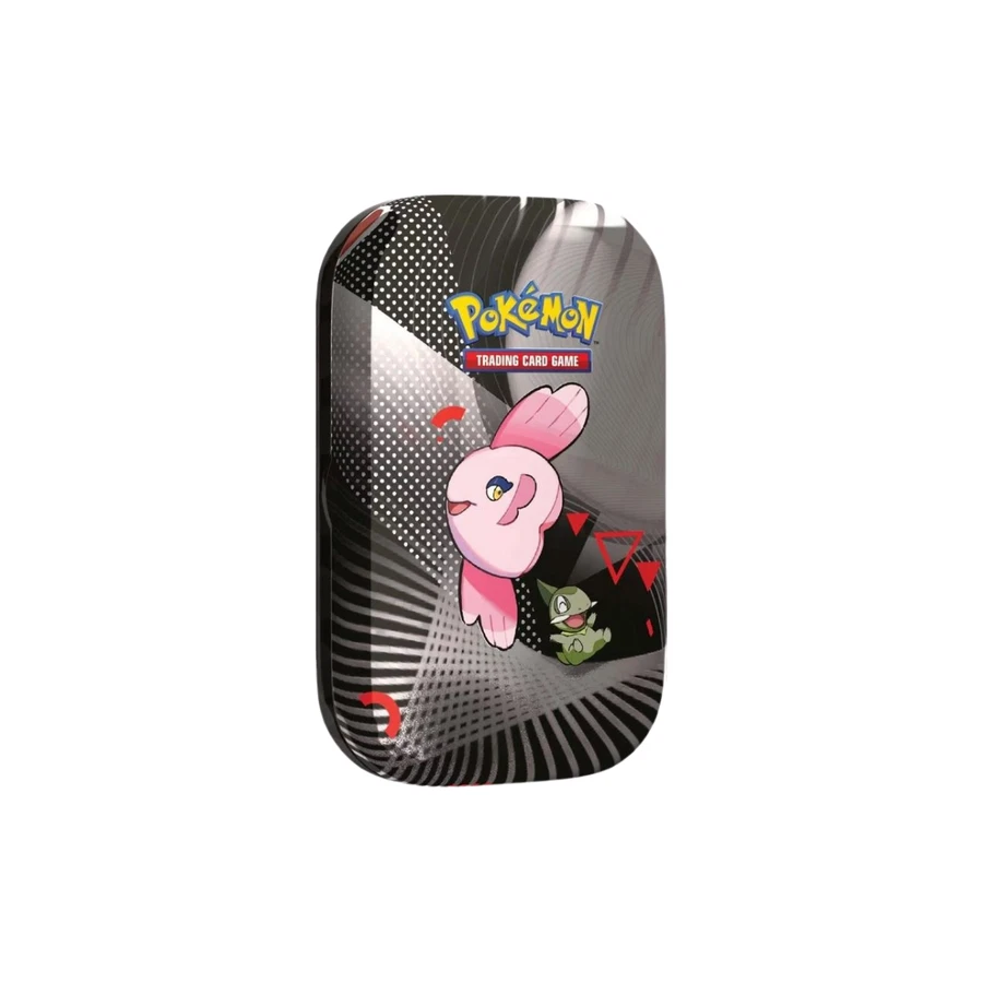 Scarlet & Violet Black Bolt & White Flare Axew & Alomomola Mini Tin