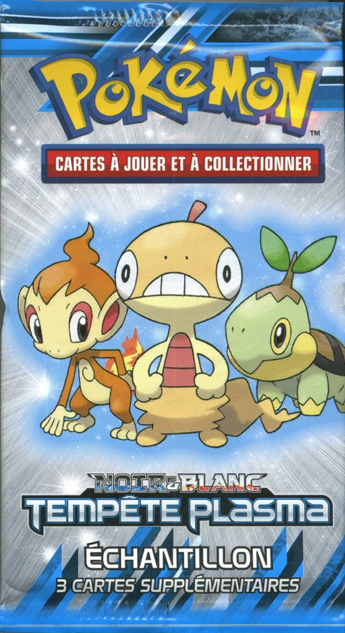 Black & White Plasma Storm Booster Pack · Sample Turtwig, Chimchar & Scraggy