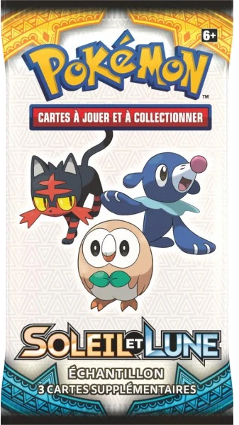 Sun & Moon Booster Pack · Échantillon Litten, Rowlet & Popplio