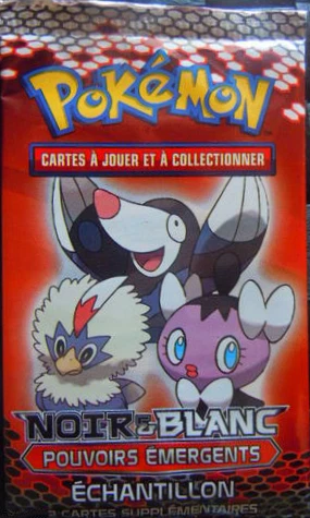 Black & White Emerging Powers Booster Pack · Échantillon Rufflet, Drilbur & Gothita