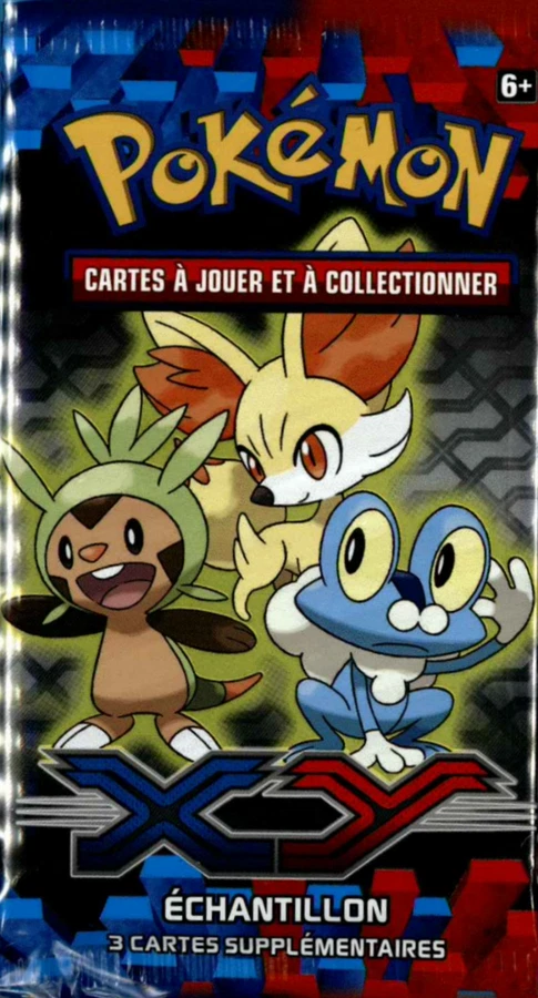 XY Booster Pack · Échantillon Chespin, Fennekin & Froakie