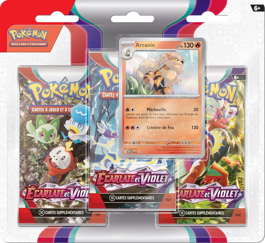 Three Pack Blisters EV01 Arcanine