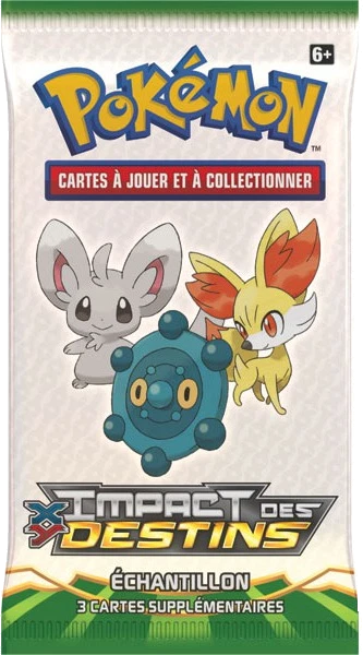 XY Fates Collide Booster Pack · Échantillon Minccino, Bronzor & Fennekin