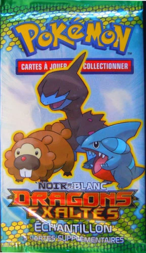 Black & White Dragons Exalted Booster Pack · Sample Bidoof, Gible & Deino