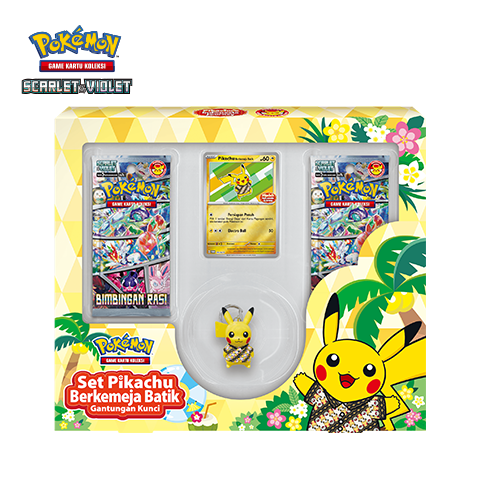 Batik Shirt Pikachu Keychain Set