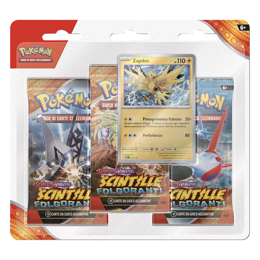 Scarlet & Violet Surging Sparks Zapdos 3 Pack Blister