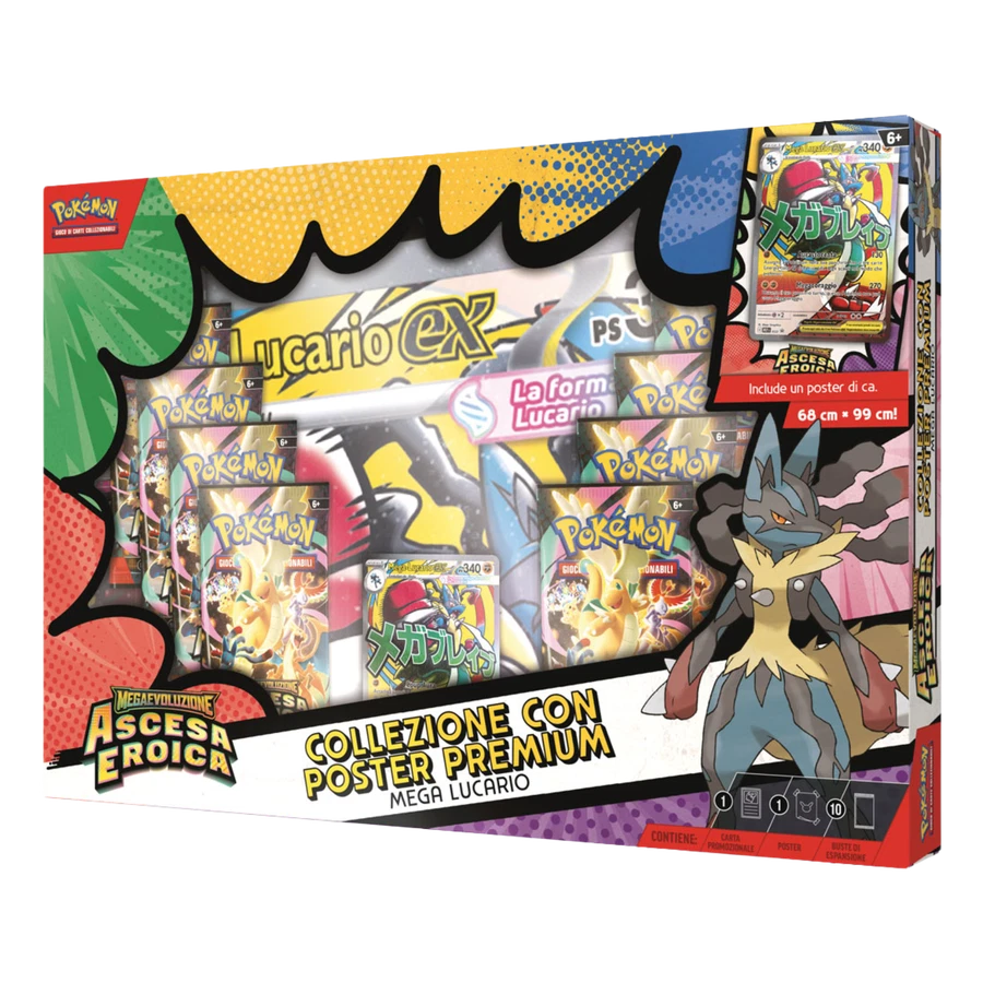 Mega Evolution Ascended Heroes Mega Lucario Poster Collection