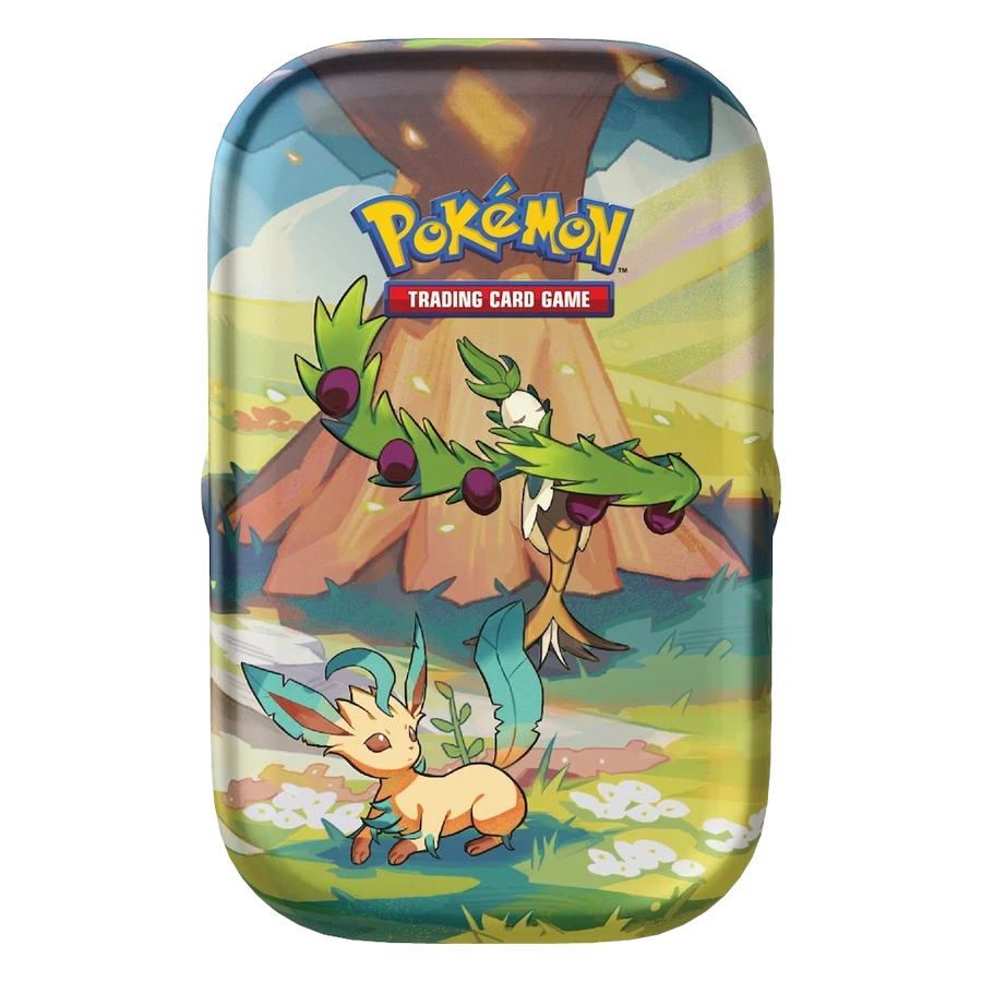 Scarlet & Violet Paldean Fates Leafeon & Arboliva Mini Tin