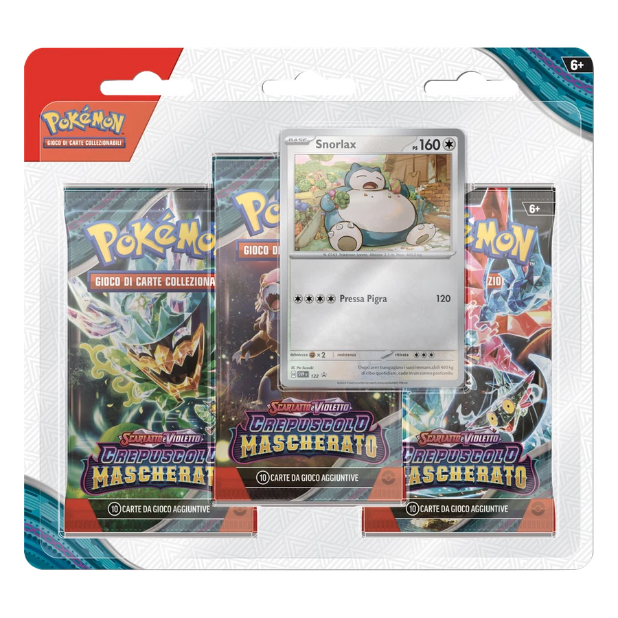 Scarlet & Violet Twilight Masquerade Snorlax 3 Pack Blister