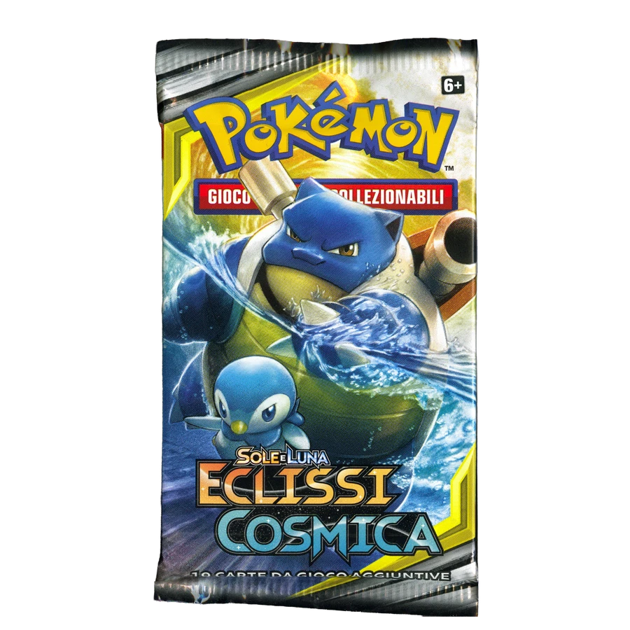 Sun & Moon Cosmic Eclipse Artwork Blastoise & Piplup Booster Pack