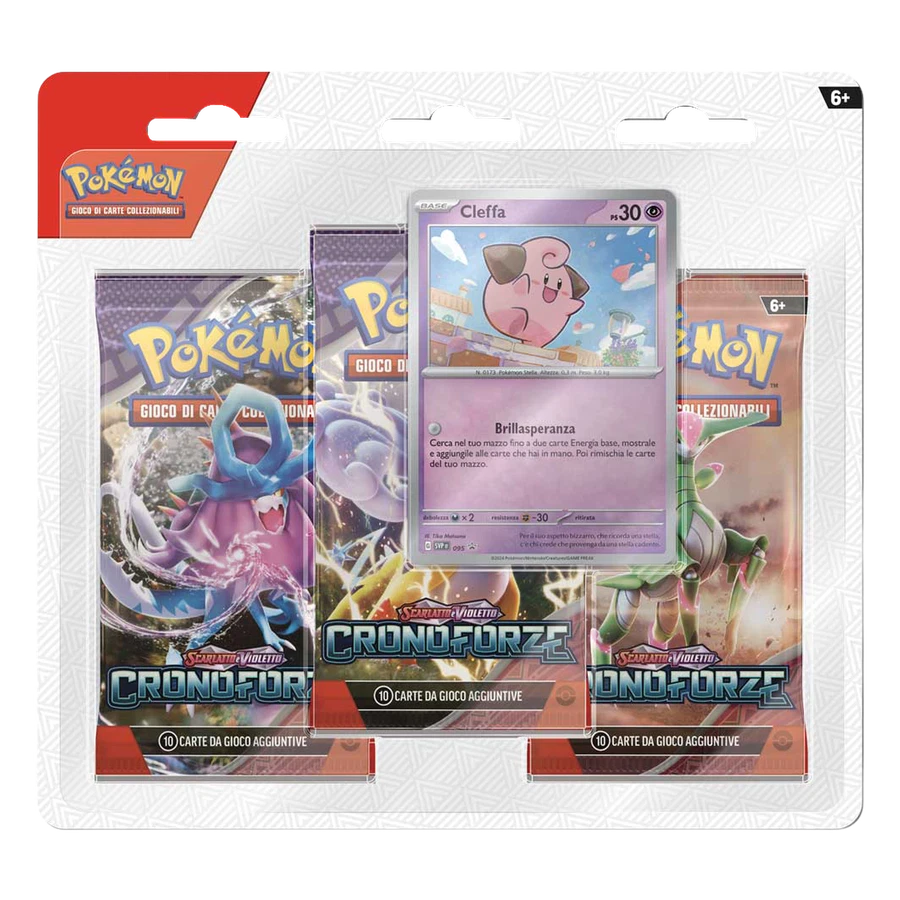 Scarlet & Violet Temporal Forces Cleffa 3 Pack Blister