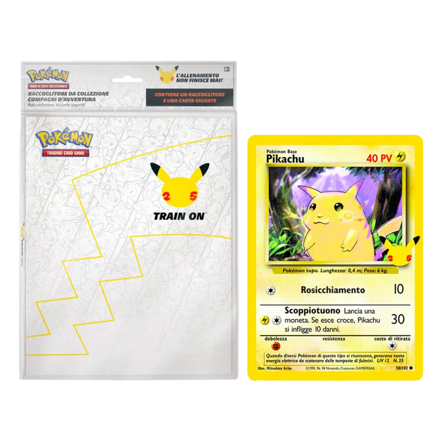 Sword & Shield Celebrations Celebrations Binder per Carte Giganti + Carta Oversize di Pikachu