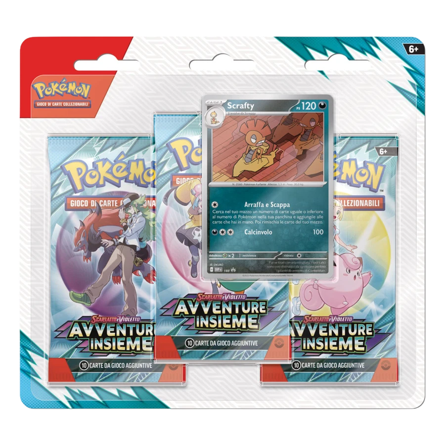 Scarlet & Violet Journey Together Scrafty 3 Pack Blister