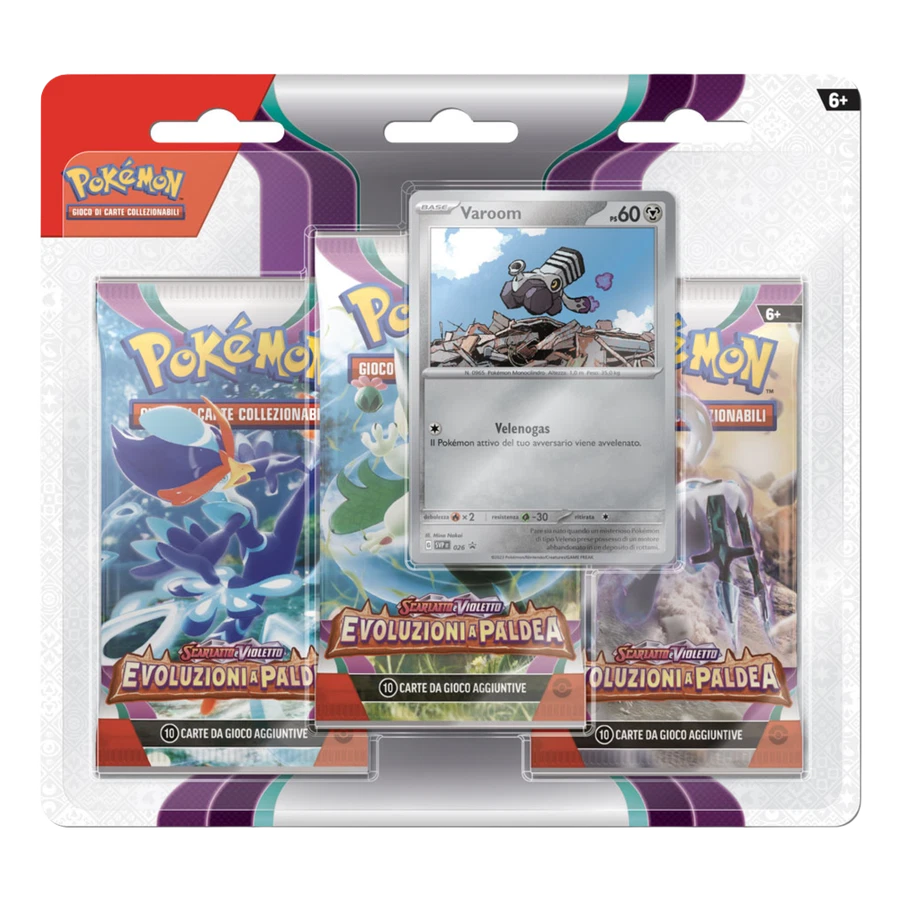 Scarlet & Violet Paldea Evolved Varoom 3 Pack Blister