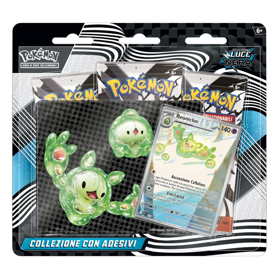 Scarlet & Violet Black Bolt Reuniclus 3 Pack Blister Sticker Collection