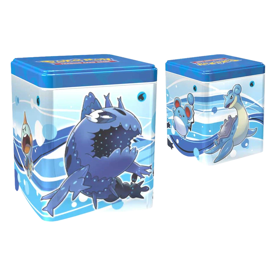 Water Type (Wishiwashi, Chewtle, Lapras, & Marill) Stacking Tin