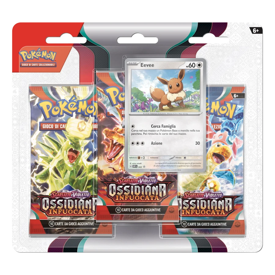 Scarlet & Violet Obsidian Flames Eevee 3 Pack Blister