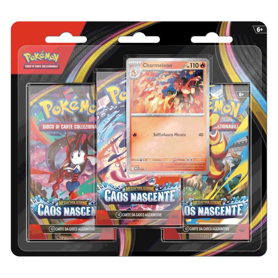 Mega Evolution Chaos Rising Charmeleon 3 Pack Blister