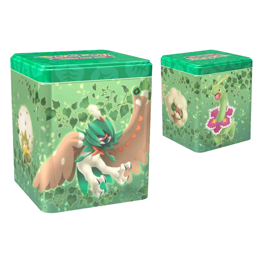 Grass Type (Decidueye, Eldegoss, Meganium, & Whimsicott) Stacking Tin