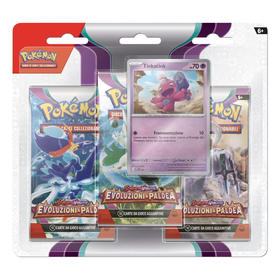 Scarlet & Violet Paldea Evolved Tinkatink 3 Pack Blister