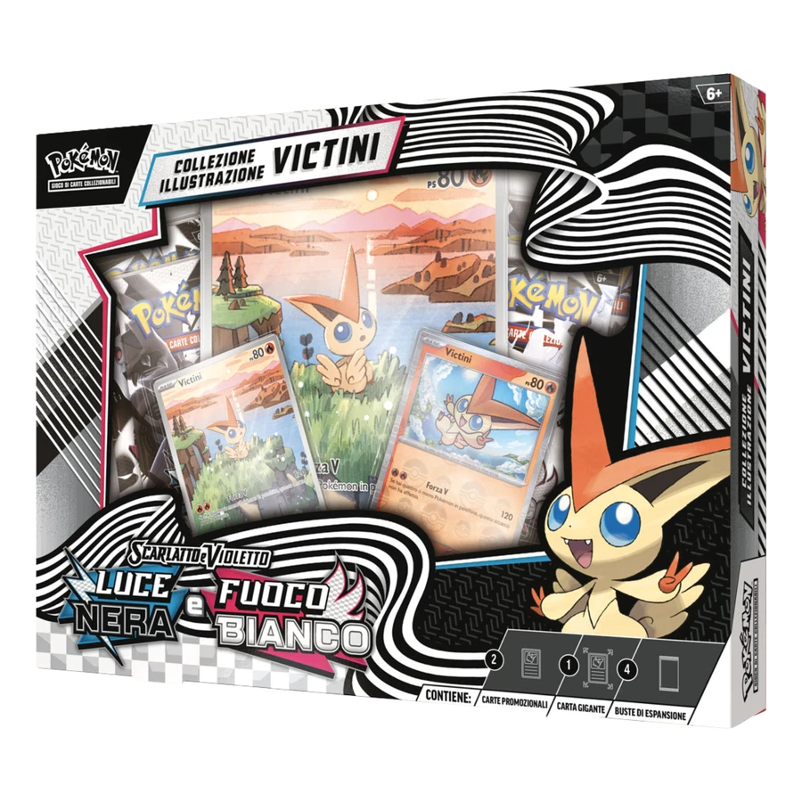 Scarlet & Violet Black Bolt & White Flare Victini Illustration Collection