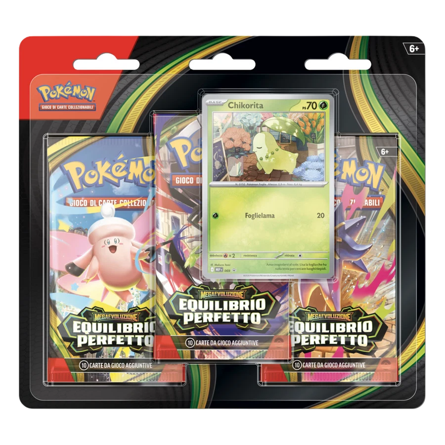 Mega Evolution Perfect Order Chikorita 3 Pack Blister