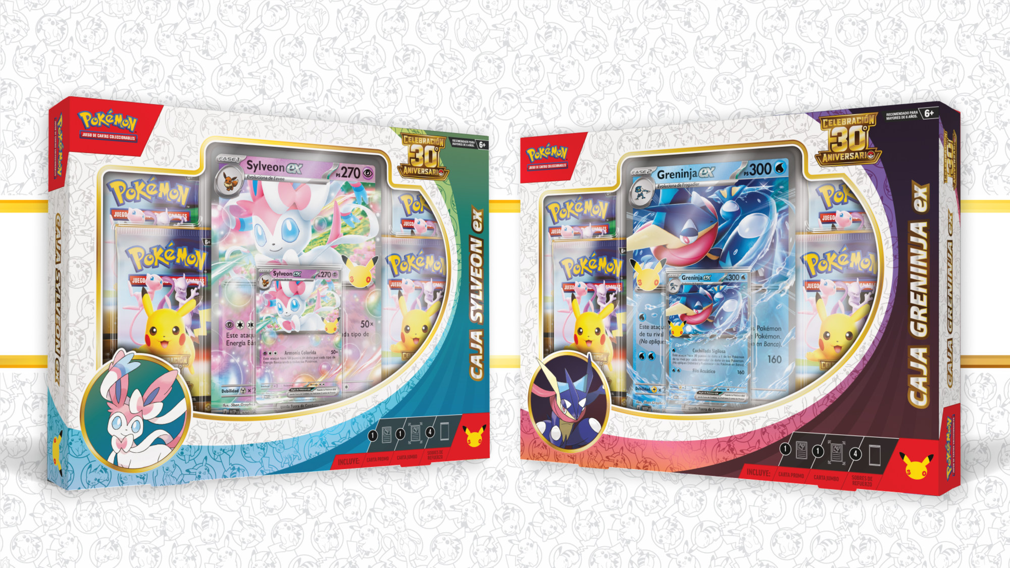 Celebración del 30.º aniversario Sylveon ex & Greninja ex Cajas