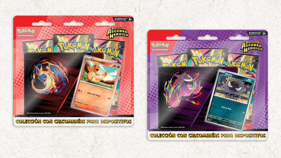 Héroes Ascendentes Colecciones con pegatinas para dispositivos — Charmander & Gastly